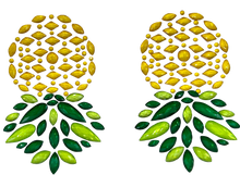 Load image into Gallery viewer, Pineapple #2 Sexy Rhinestone Pasties Nipple Covers Self Adhesive Reusable