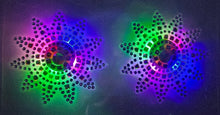 Load image into Gallery viewer, Reusable LED Light-Up Star Rhinestone Pasties – Festival Nipple Covers