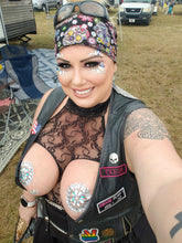 Load image into Gallery viewer, Sexy Reusable Round Flower Rhinestone Pasties