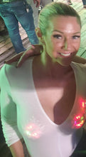 Load image into Gallery viewer, Reusable LED Light-Up Star Rhinestone Pasties – Festival Nipple Covers