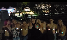 Load image into Gallery viewer, Reusable LED Light-Up Star Rhinestone Pasties – Festival Nipple Covers