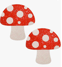Load image into Gallery viewer, 4 Pairs Mushroom Top Pasties Nipple Covers Breasts Self Adhesive - Body Stickers, Lifestyle, Rave, Rally, Costume, Lingerie