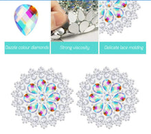 Load image into Gallery viewer, Reusable LED Light-Up Rhinestone Pasties – Round Festival Nipple Covers