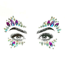 Load image into Gallery viewer, Purple Face & Eyes Sexy Rhinestone Body Stickers