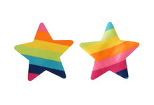 Load image into Gallery viewer, 2 Pairs Rainbow Heart Sexy Pasties Nipple Covers Breasts Self Adhesive - Body Stickers, Lifestyle, Rave, Rally, Costume, Lingerie