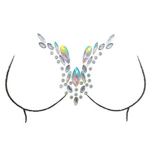 Load image into Gallery viewer, Reusable Chest & Neck Rhinestone Body Stickers w/ Body Glue for Reapplication