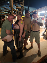 Load image into Gallery viewer, Reusable Upside Down Pineapple Rhinestone Pasties w/ Body Glue for Reapplication