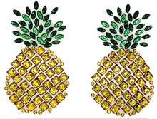 Load image into Gallery viewer, Reusable Upside Down Pineapple Rhinestone Pasties w/ Body Glue for Reapplication