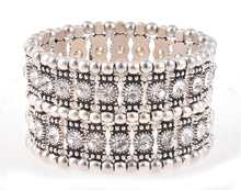Load image into Gallery viewer, ABecca's Fashion Swarovski Crystal Stretch Bracelet - Clear