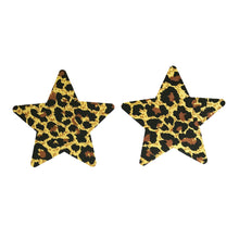 Load image into Gallery viewer, 2 Pairs Leopard Star Sexy Pasties Nipple Covers Breasts Self Adhesive - Body Stickers, Lifestyle, Rave, Rally, Costume, Lingerie