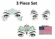 Load image into Gallery viewer, Set of (3) Reusable Sexy Rhinestone Body Stickers