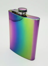 Load image into Gallery viewer, 8 oz Rainbow Stainless Steel Flask Gift Box Set Funnel & Shot Glasses Metal