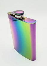 Load image into Gallery viewer, 8 oz Rainbow Stainless Steel Flask Gift Box Set Funnel & Shot Glasses Metal