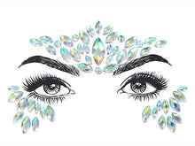 Load image into Gallery viewer, Clear Face & Eyes Rhinestone Face Stickers