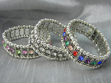 Load image into Gallery viewer, ABecca's Fashion Swarovski Crystal Stretch Bracelet - Clear