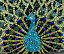 Load image into Gallery viewer, Rhinestone Peacock Cocktail Evening Clutch (Several Colors)