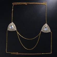 Load image into Gallery viewer, Sexy Nipple Cover Rhinestone Triangle Bra Chain Necklace Women Large Nipple Stick Covera Body Strass Jewelry 2022 trend