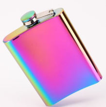 Load image into Gallery viewer, 8 oz Rainbow Stainless Steel Flask Gift Box Set Funnel & Shot Glasses Metal
