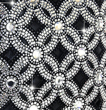 Load image into Gallery viewer, Sass Chick Flower Rhinestone Bling Crossbody Sling Bag Black