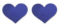 Load image into Gallery viewer, 2 Pairs Blue Heart Pasties Nipple Covers Breasts Self Adhesive - Body Stickers, Lifestyle, Rave, Rally, Costume, Lingerie