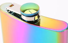 Load image into Gallery viewer, 8 oz Rainbow Stainless Steel Flask Gift Box Set Funnel & Shot Glasses Metal