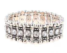 Load image into Gallery viewer, ABecca's Fashion Swarovski Crystal Stretch Bracelet - Clear