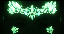 Load image into Gallery viewer, Glow in the Dark Face & Eyes Sexy Rhinestone Body Stickers