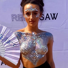 Load image into Gallery viewer, Open Nipple Clear Rhinestone Pasties
