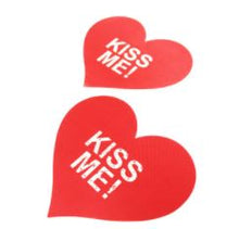 Load image into Gallery viewer, 2 Pairs Red Kiss Me Heart Sexy Pasties Nipple Covers Breasts Self Adhesive - Body Stickers, Lifestyle, Rave, Rally, Costume, Lingerie
