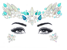 Load image into Gallery viewer, Glow in the Dark Face & Eyes Sexy Rhinestone Body Stickers