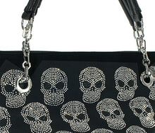 Load image into Gallery viewer, Sass Chick Rhinestone Skull Hobo Crossbody Sling Bag