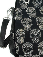 Load image into Gallery viewer, Sass Chick Rhinestone Skull Hobo Crossbody Sling Bag