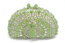 Load image into Gallery viewer, Rhinestone Peacock Cocktail Evening Clutch (Several Colors)