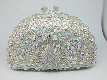 Load image into Gallery viewer, Rhinestone Peacock Cocktail Evening Clutch (Several Colors)
