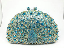 Load image into Gallery viewer, Rhinestone Peacock Cocktail Evening Clutch (Several Colors)