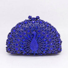 Load image into Gallery viewer, Rhinestone Peacock Cocktail Evening Clutch (Several Colors)