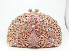Load image into Gallery viewer, Rhinestone Peacock Cocktail Evening Clutch (Several Colors)