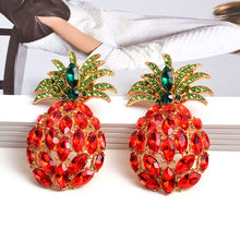 Load image into Gallery viewer, Wholesale Fashion Pineapple-Shaped Colorful Rhinestone Dangle Drop Earrings High-Quality Crystals Jewelry Accessories For Women
