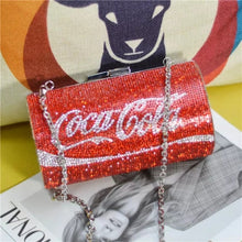 Load image into Gallery viewer, Rhinestone Coke and Diet Coke Cocktail Evening Clutch
