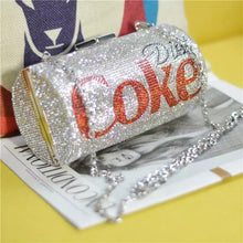 Load image into Gallery viewer, Rhinestone Coke and Diet Coke Cocktail Evening Clutch