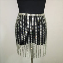 Load image into Gallery viewer, Rhinestone Short Skirt Sexy Belt Waist Chain