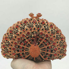 Load image into Gallery viewer, Rhinestone Peacock Cocktail Evening Clutch (Several Colors)
