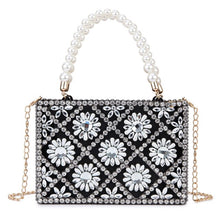 Load image into Gallery viewer, Rhinestone Flower Cocktail Evening Clutch (4 Colors)