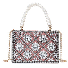 Load image into Gallery viewer, Rhinestone Flower Cocktail Evening Clutch (4 Colors)
