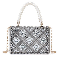 Load image into Gallery viewer, Rhinestone Flower Cocktail Evening Clutch (4 Colors)