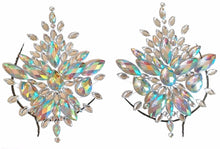 Load image into Gallery viewer, Reusable Glow in the Dark Rhinestone Pasties w/ Body Glue for Reapplication
