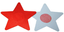 Load image into Gallery viewer, 2 Pairs Red Star Pasties Nipple Covers Breasts Self Adhesive - Body Stickers, Lifestyle, Rave, Rally, Costume, Lingerie