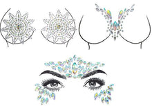 Load image into Gallery viewer, Set of (3) Reusable Sexy Rhinestone Body Stickers Pasties