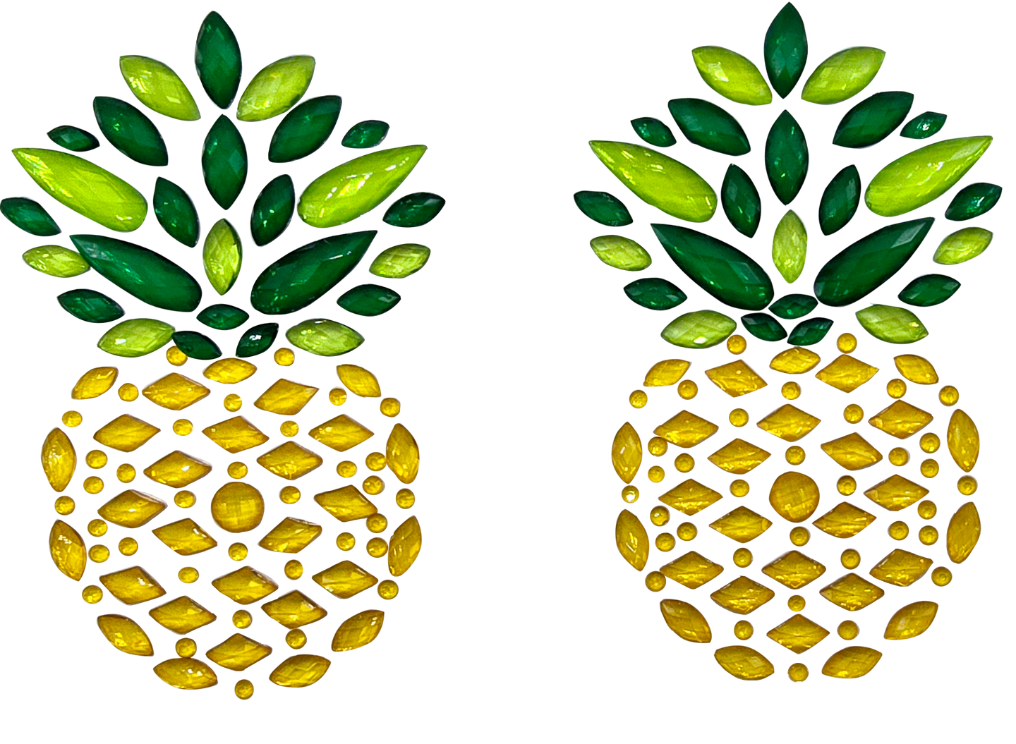 Pineapple #2 Sexy Rhinestone Pasties Nipple Covers Self Adhesive Reusable