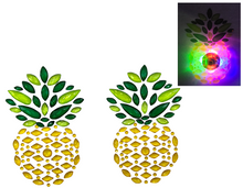 Load image into Gallery viewer, Reusable LED Light Up Pasties | Pineapple Rhinestone Pasties | Festival Nipple Covers | SwingLifestyle Pasties
